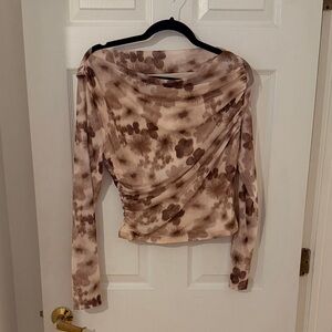 Princess Polly Brown Floral Blouse